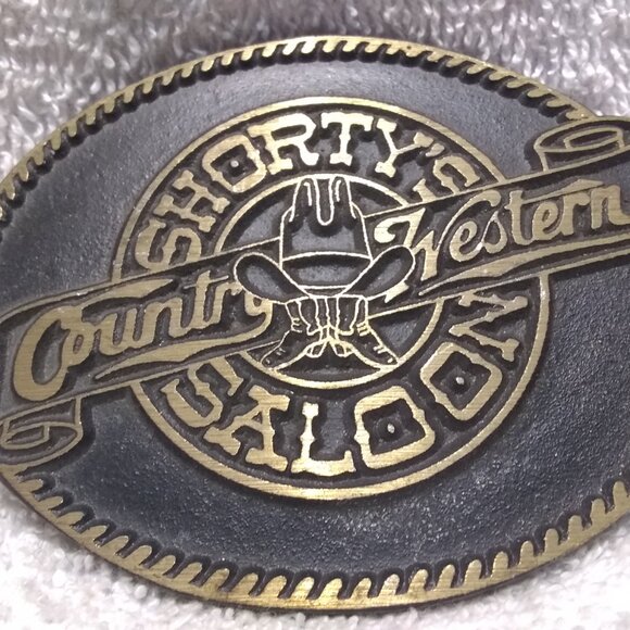 Shorty\'s Country Western Saloon Dyna Buckle Provo Utah Stamped No 11 Great VTG main image 6